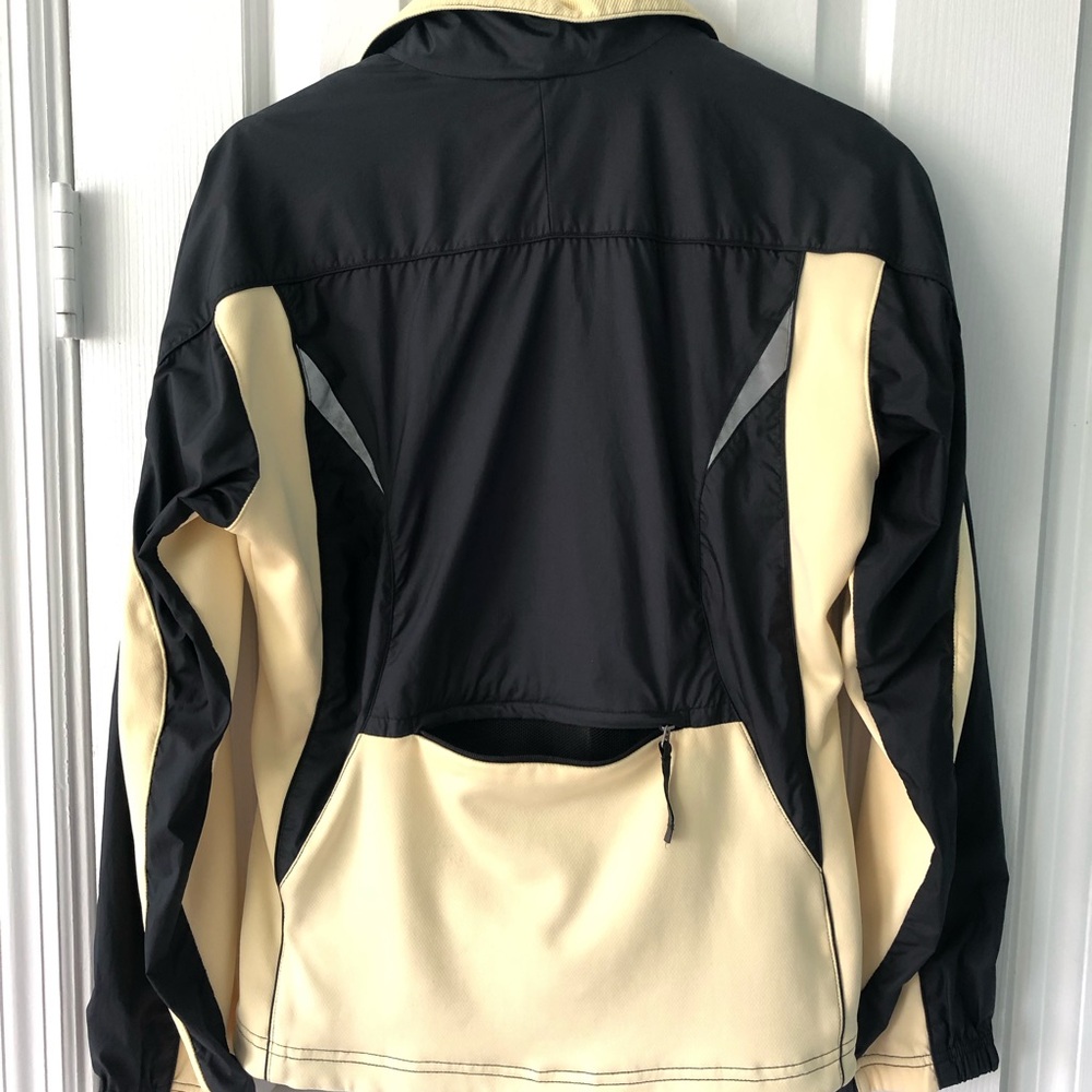 Nike 90s Vintage Women’s Windbreaker Zip Jacket 8-10 Medium Mesh Black Yellow
